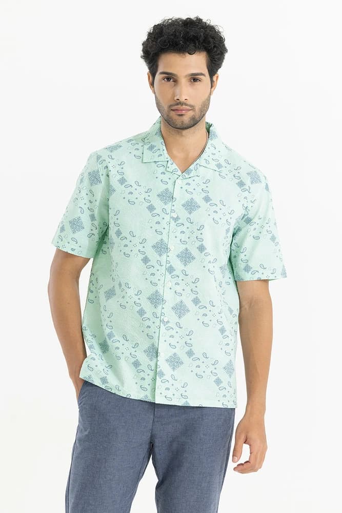 Box Fit Cotton Printed, Abstract Shirts