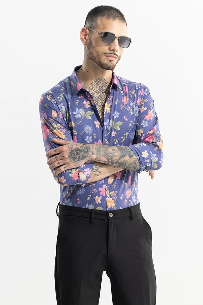 Slim Fit Cotton Printed, Floral Shirts