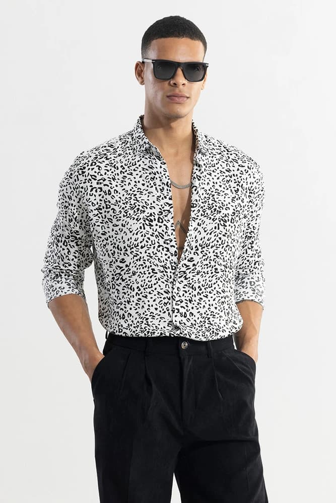 Slim Fit Rayon Printed, Abstract Shirts