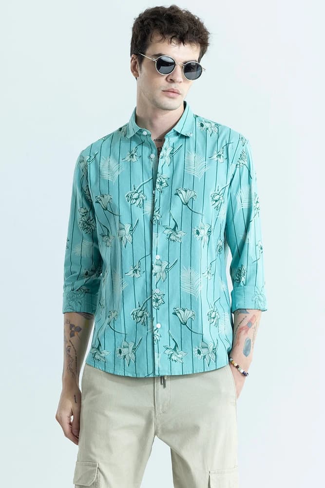 Slim Fit Cotton Printed, Floral Shirts