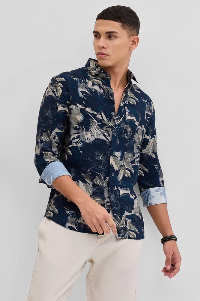 Slim Fit Others Printed, Abstract Shirts