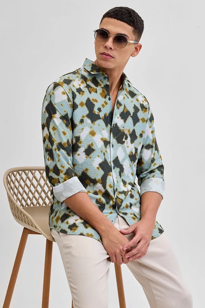 Slim Fit Others Printed, Abstract Shirts