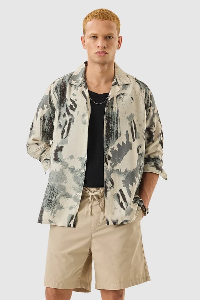 Regular Fit Others Abstract Shirts