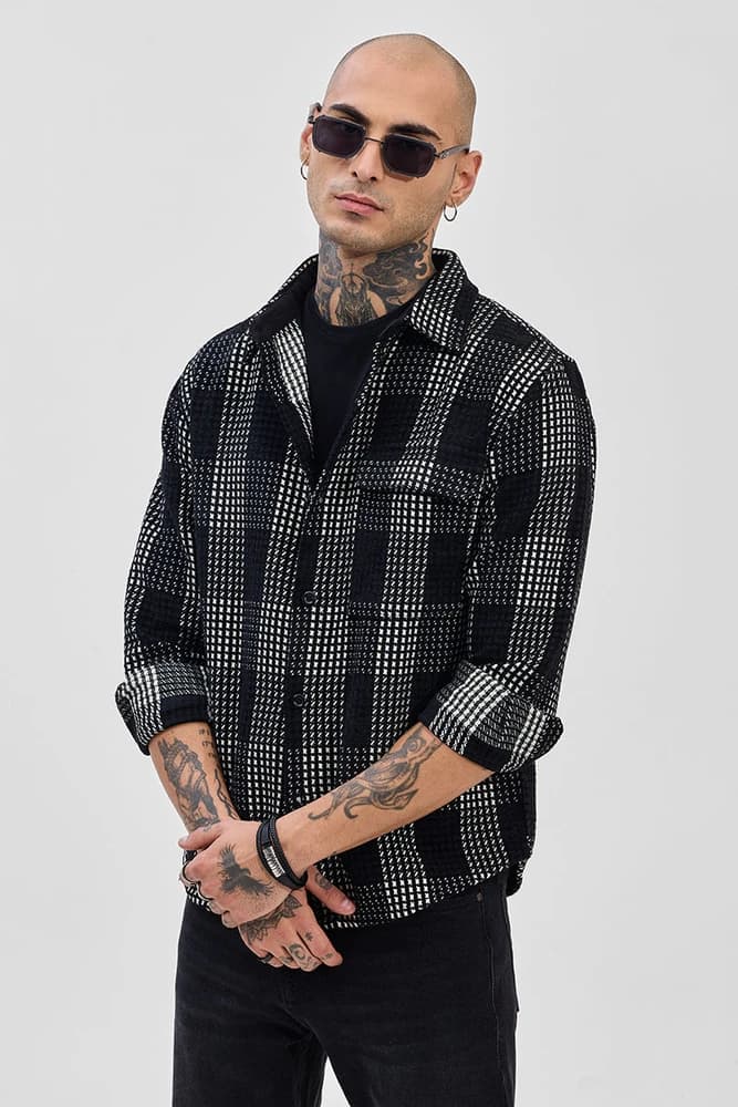 Relaxed Fit Polyester Checks Shirts