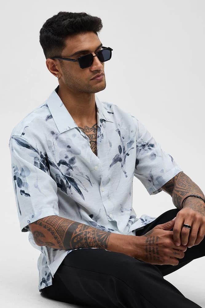 Oversized Fit Rayon Printed Shirts