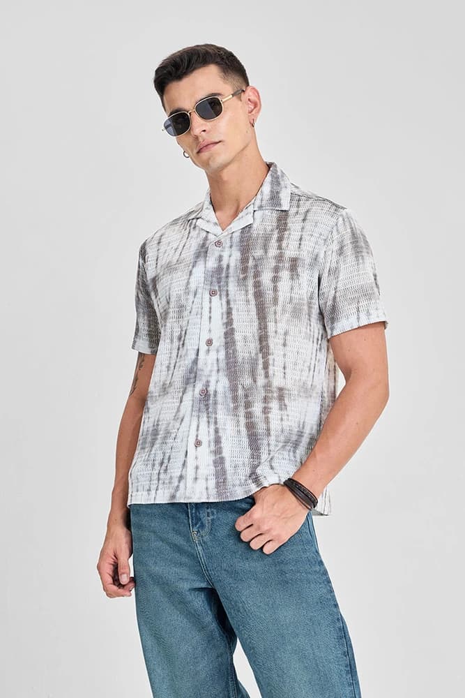 Regular Fit Polyester Tie & Dye Shirts