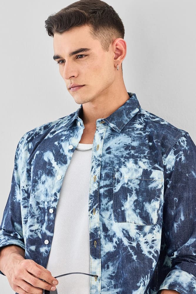 Regular Fit Cotton Tie & Dye Shirts