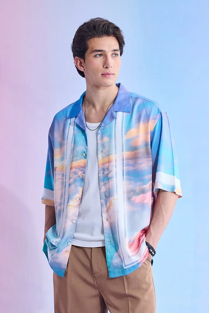 Relaxed Fit Others Graphic Print Shirts