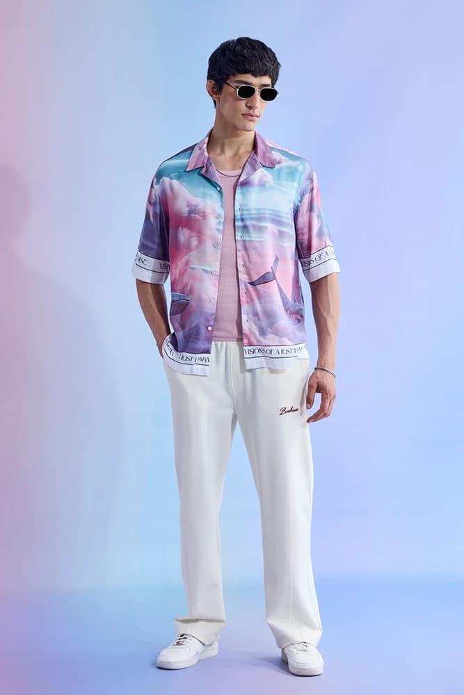 Relaxed Fit Others Abstract Shirts