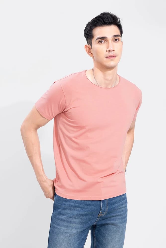 Slim Fit Cotton Plain T-Shirts