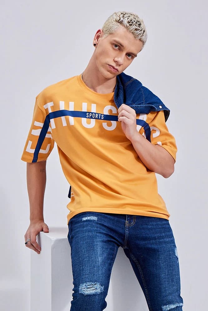 Oversized Fit Cotton Printed T-Shirts