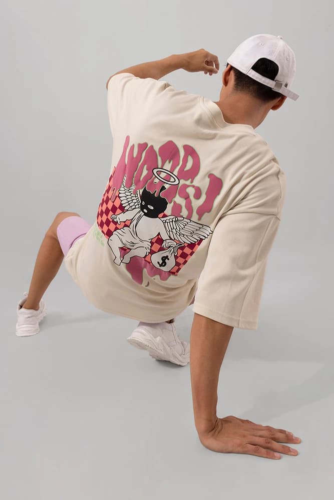 Oversized Fit Cotton Printed, Graphic Print T-Shirts