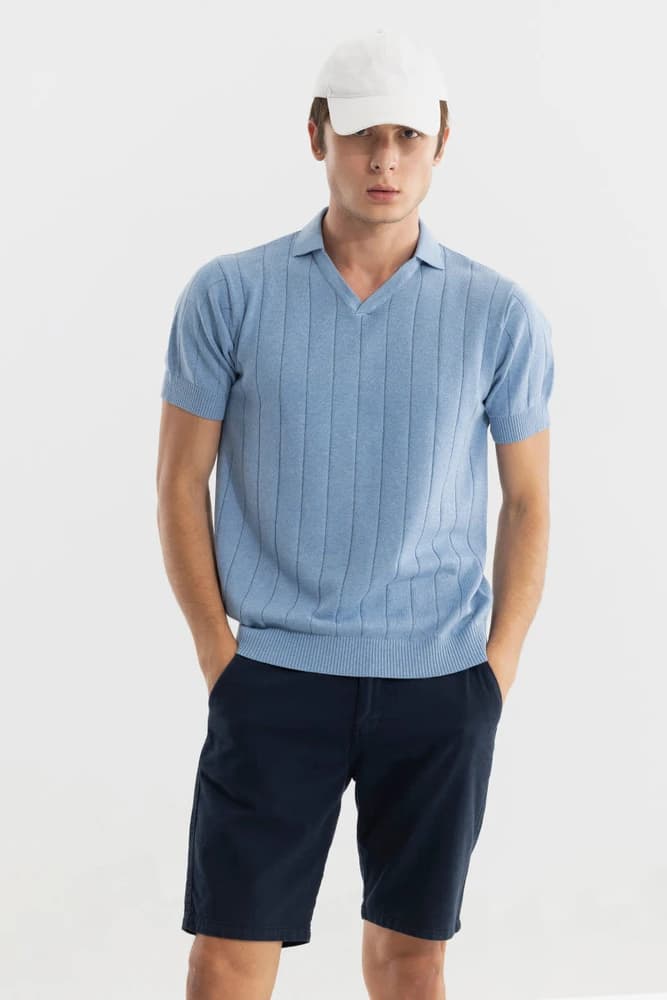 Slim Fit Cotton Textured, Self-Design T-Shirts