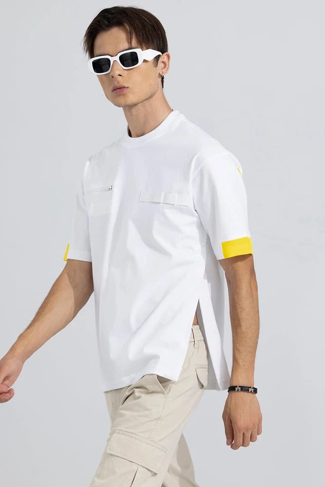 Slim Fit Cotton Colourblocked T-Shirts