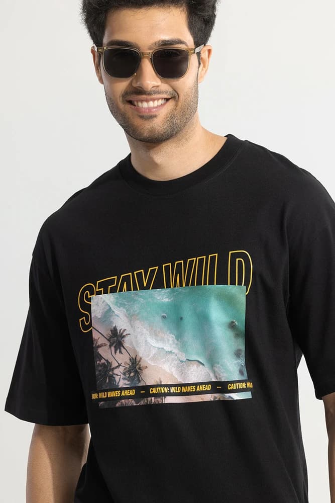 Oversized Fit Cotton Printed, Graphic Print T-Shirts