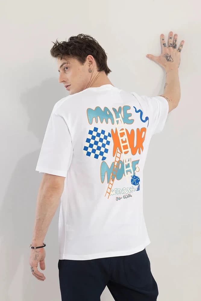 Oversized Fit Cotton Printed, Graphic Print T-Shirts