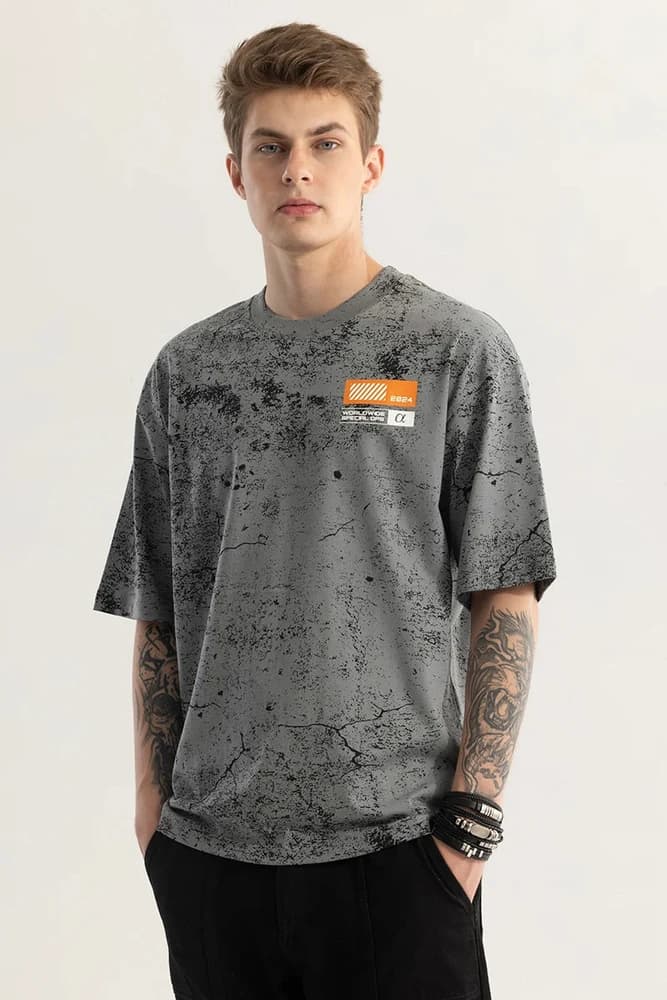 Oversized Fit Cotton Printed, Graphic Print T-Shirts
