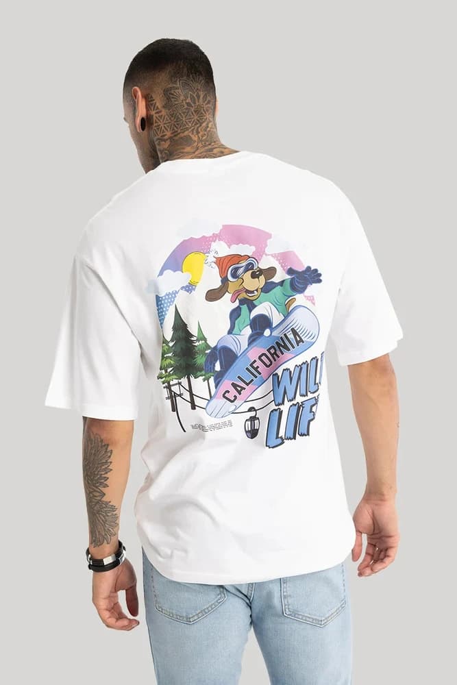 Oversized Fit Cotton Printed, Graphic Print T-Shirts