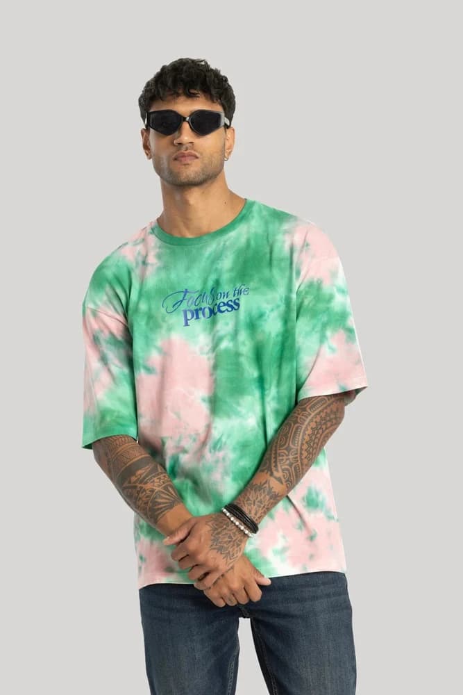 Oversized Fit Cotton Tie & Dye T-Shirts