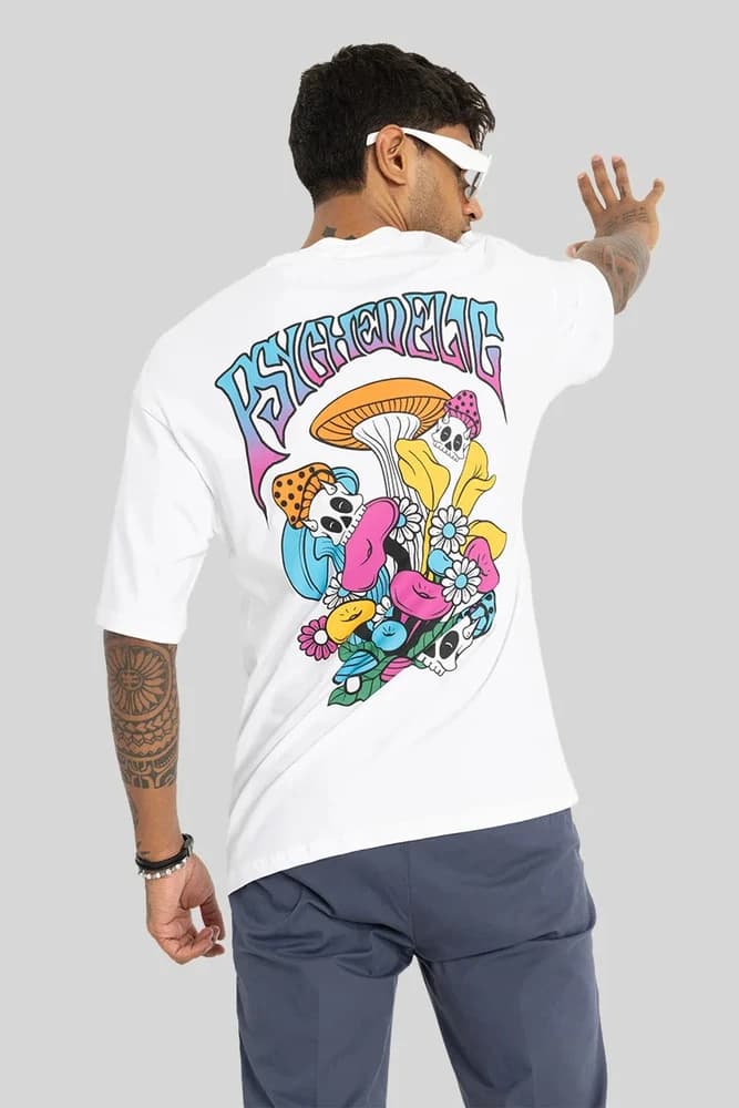 Oversized Fit Cotton Printed, Graphic Print T-Shirts