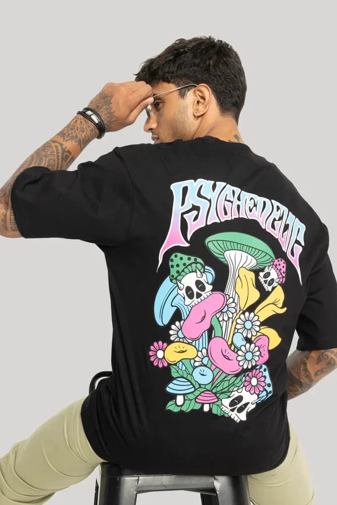 Oversized Fit Cotton Printed, Graphic Print T-Shirts