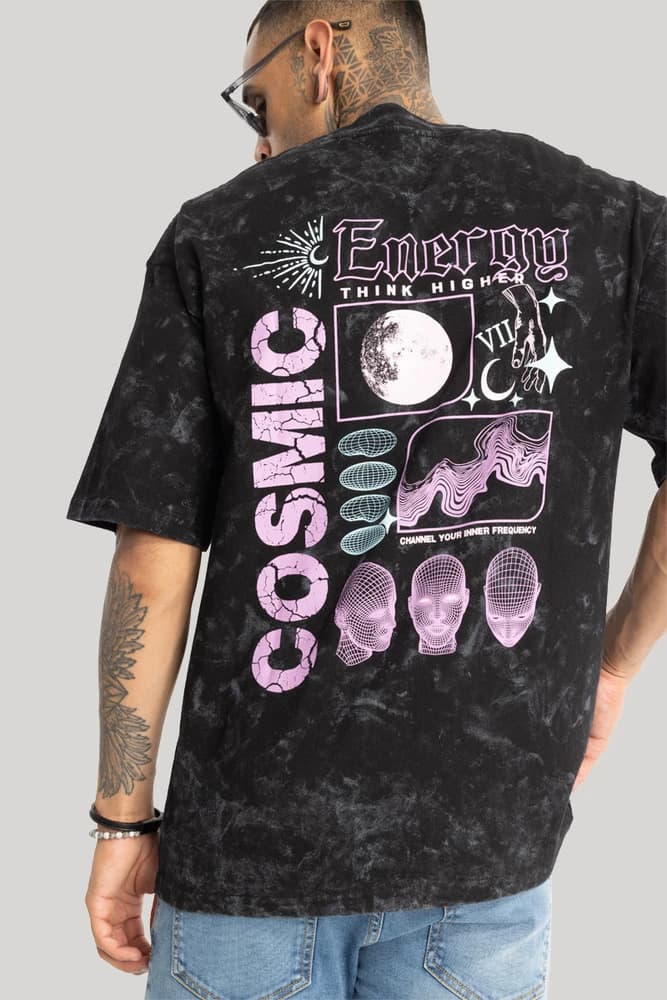 Oversized Fit Cotton Printed, Graphic Print T-Shirts