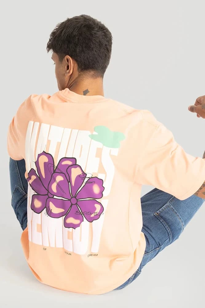 Oversized Fit Cotton Printed, Graphic Print T-Shirts