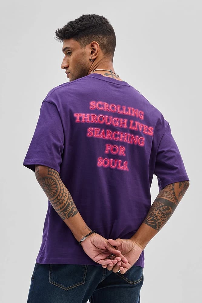 Oversized Fit Cotton Printed T-Shirts