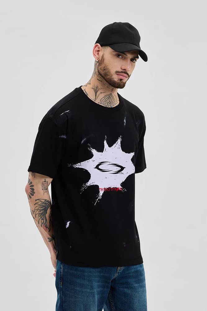 Oversized Fit Cotton Graphic Print, Abstract, Printed T-Shirts