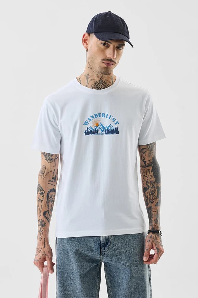 Slim Fit Cotton Graphic Print T-Shirts