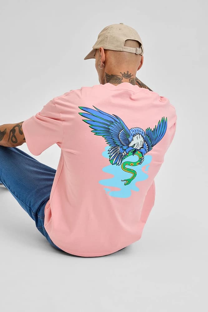 Oversized Fit Cotton Graphic Print T-Shirts