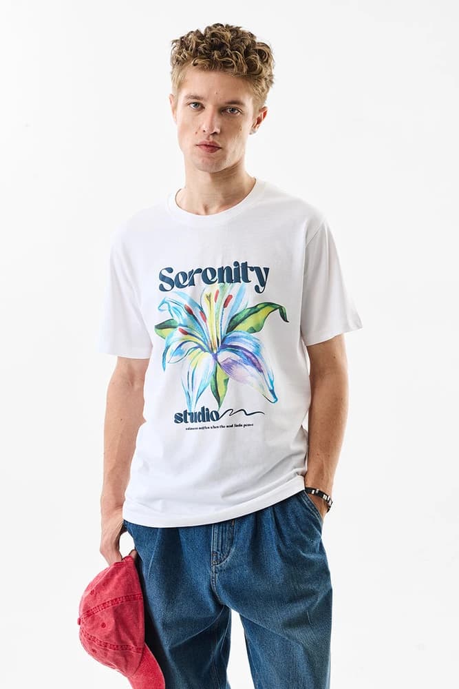 Oversized Fit Cotton Graphic Print T-Shirts