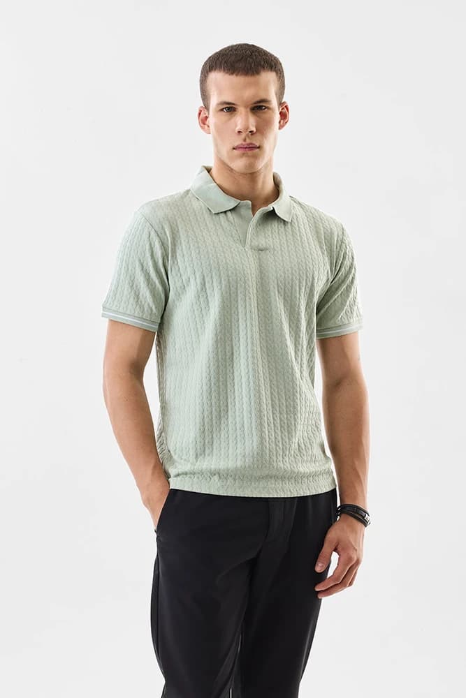 Regular Fit Cotton Textured T-Shirts