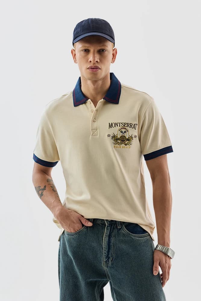 Slim Fit Others Embroidered T-Shirts