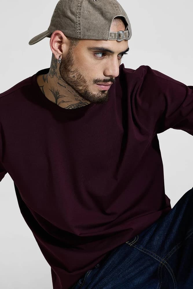 Slim Fit Cotton Plain T-Shirts