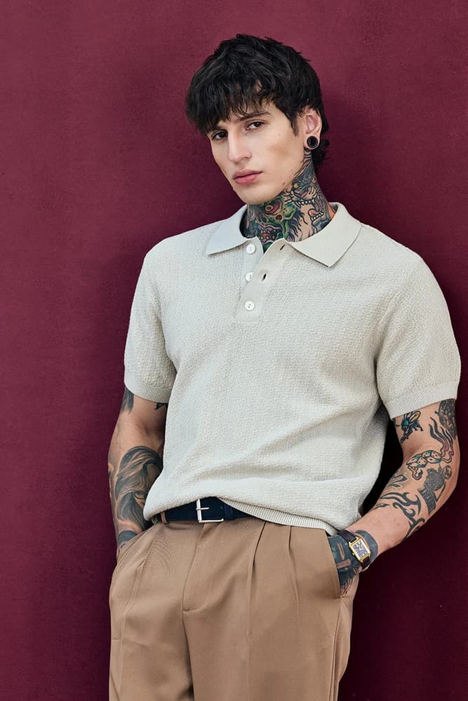 Relaxed Fit Cotton Textured T-Shirts