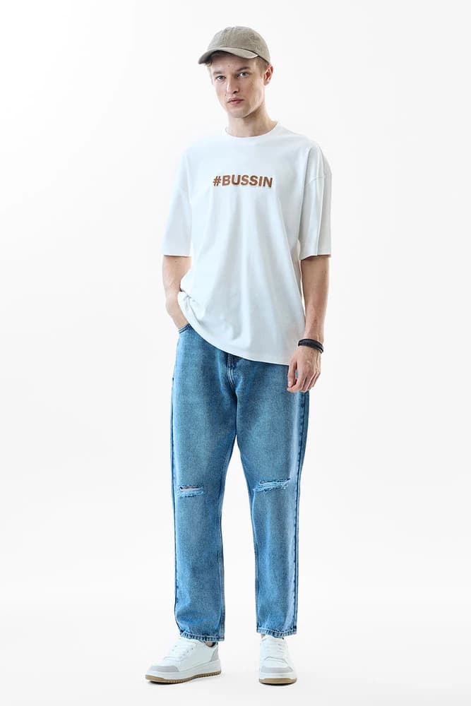 Oversized Fit Cotton Graphic Print T-Shirts