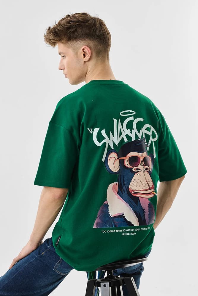 Oversized Fit Cotton Graphic Print T-Shirts