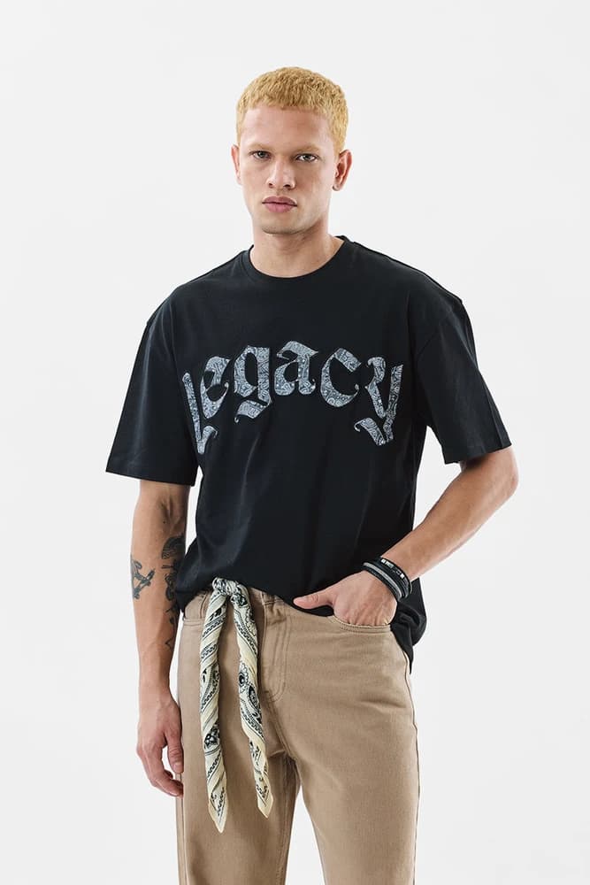 Oversized Fit Cotton Graphic Print T-Shirts