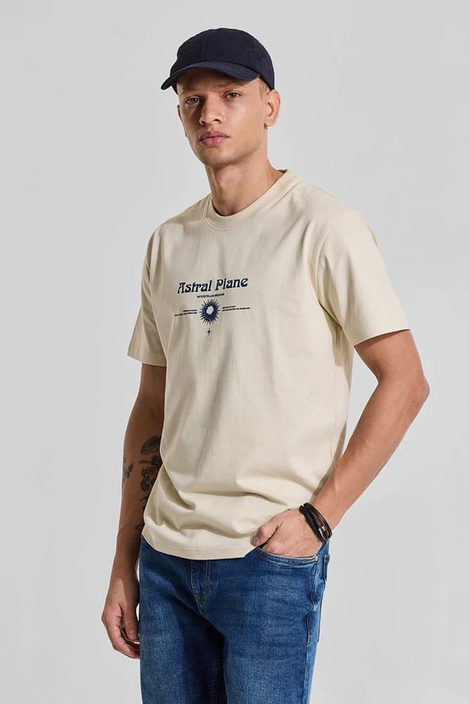 Regular Fit Cotton Graphic Print T-Shirts
