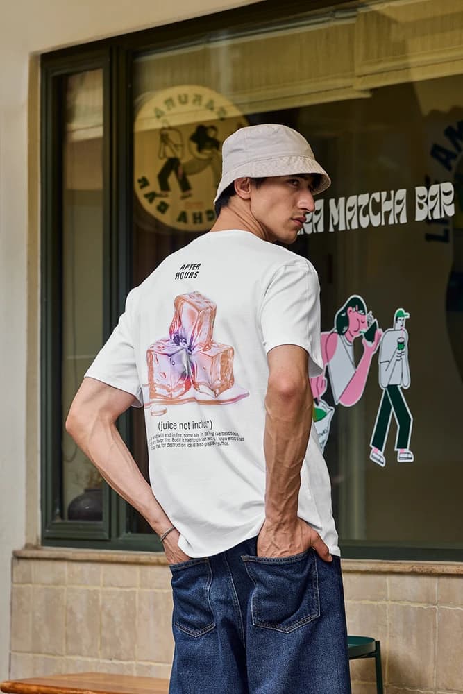 Oversized Fit Cotton Graphic Print T-Shirts