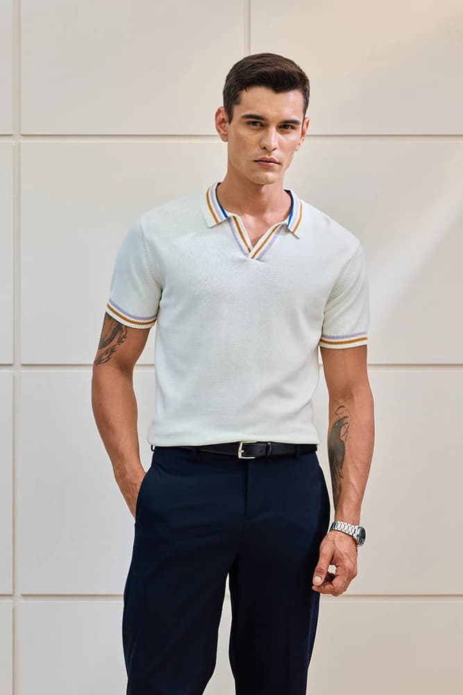 Regular Fit Cotton Stripes T-Shirts