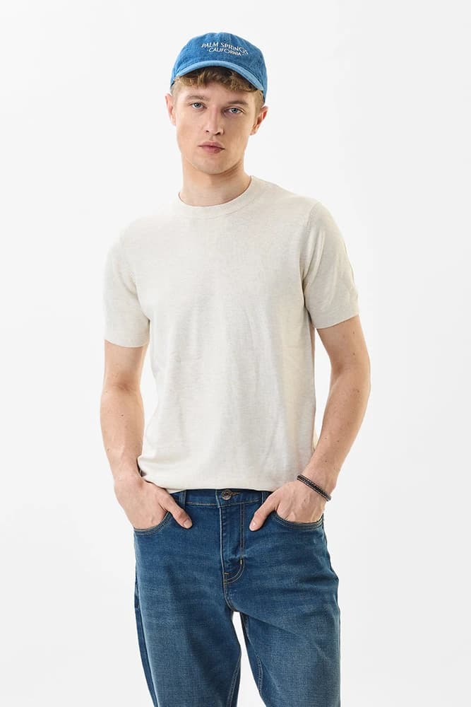 Slim Fit Others Plain T-Shirts