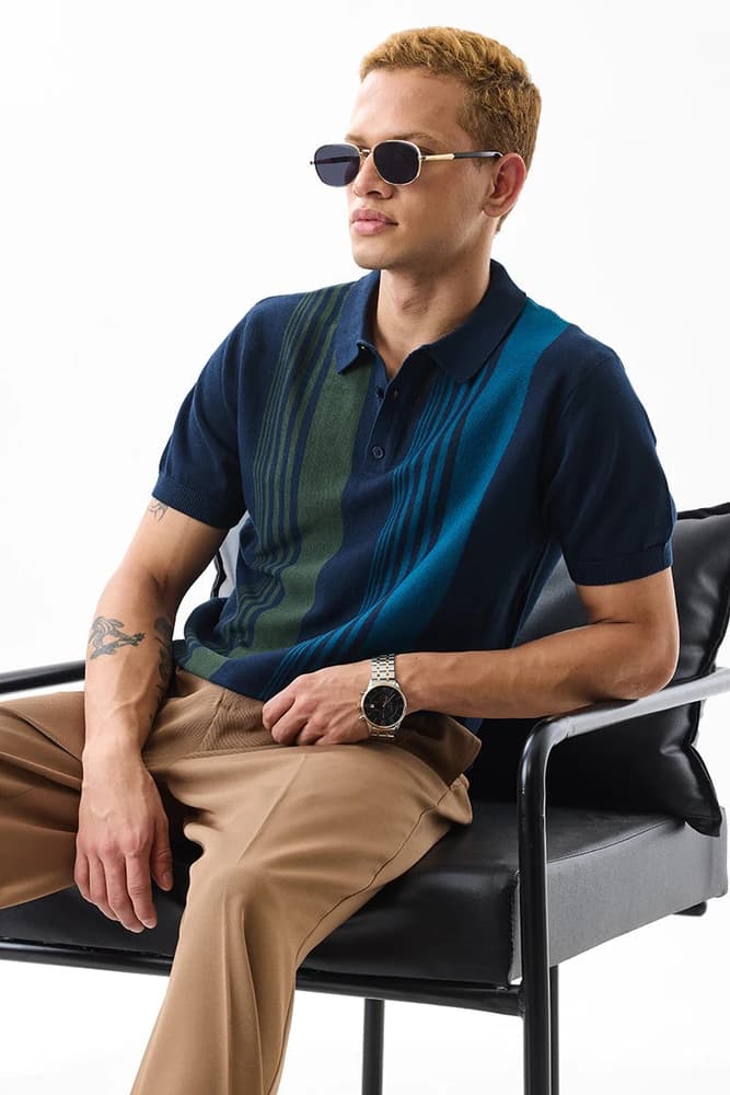 Slim Fit Cotton Stripes T-Shirts