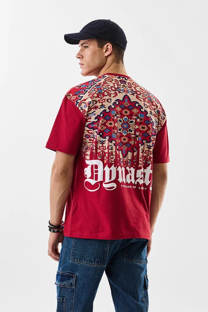 Oversized Fit Cotton Graphic Print T-Shirts