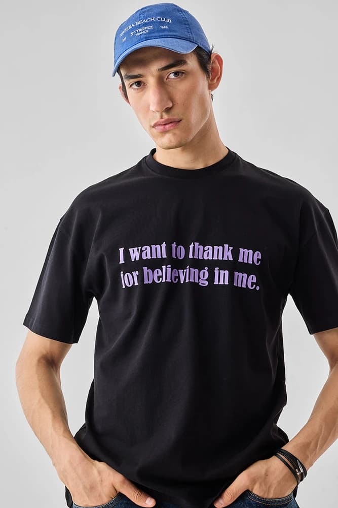 Oversized Fit Cotton Printed T-Shirts