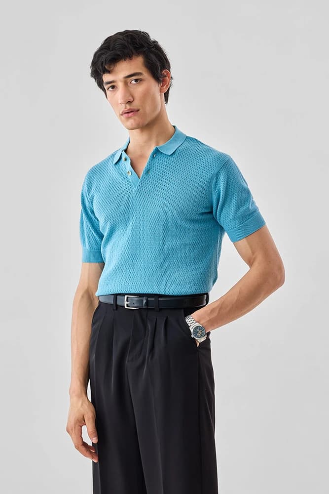 Relaxed Fit Cotton Textured T-Shirts