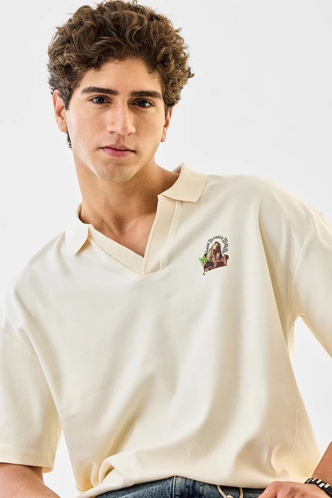 Oversized Fit Cotton Graphic Print T-Shirts