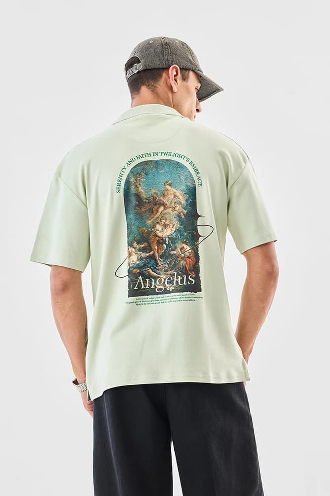Oversized Fit Cotton Graphic Print T-Shirts