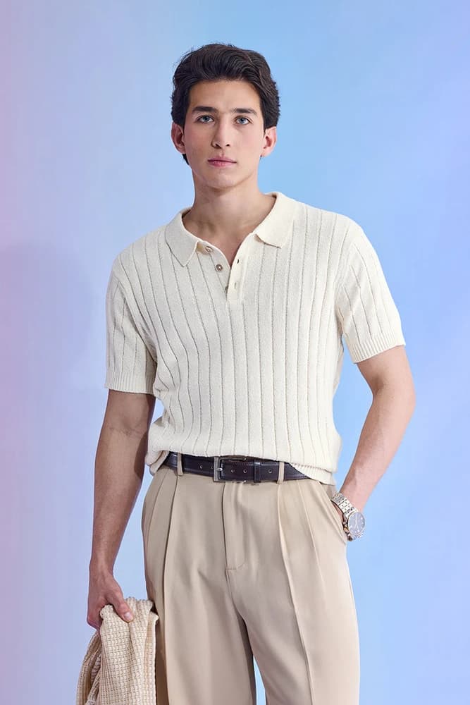 Relaxed Fit Cotton Textured T-Shirts